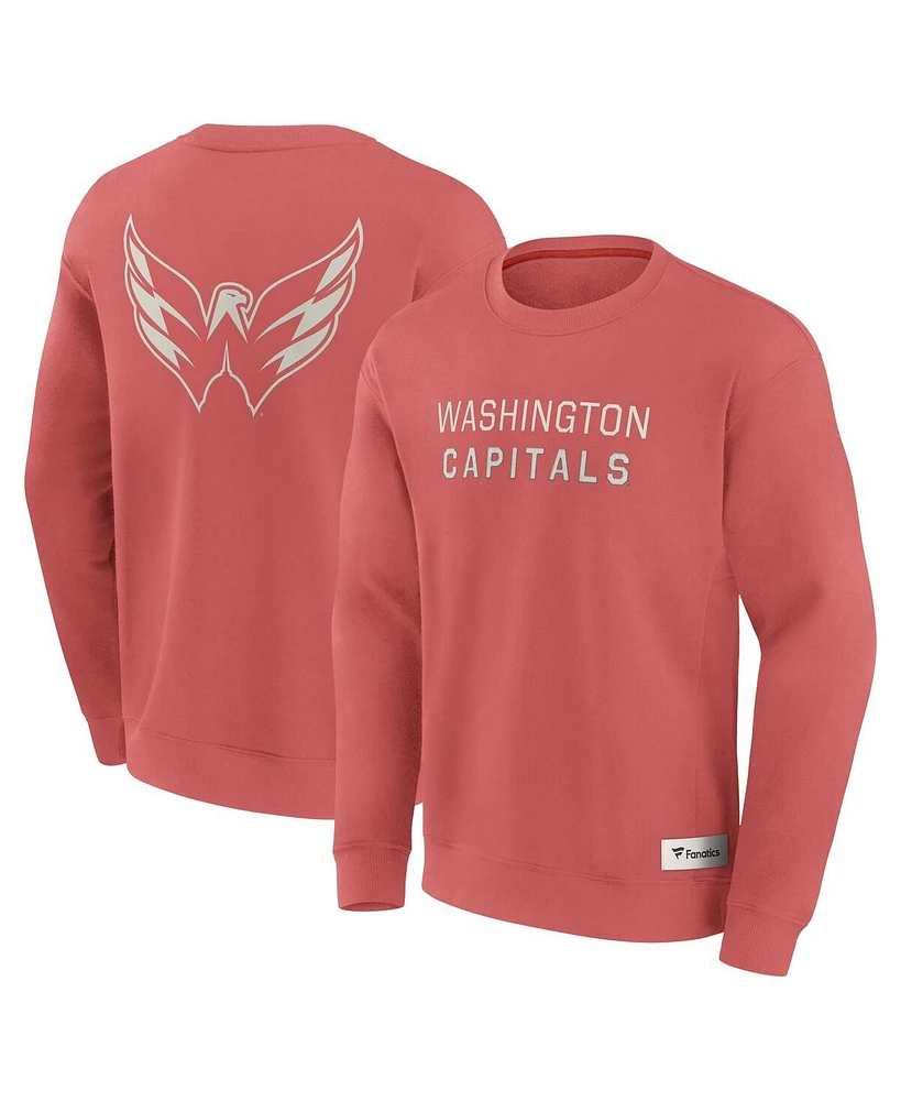 Fanatics Men's Red Washington Capitals Elements Future Ground Lettering Pullover Sweatshirt