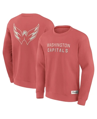 Fanatics Men's Red Washington Capitals Elements Future Ground Lettering Pullover Sweatshirt