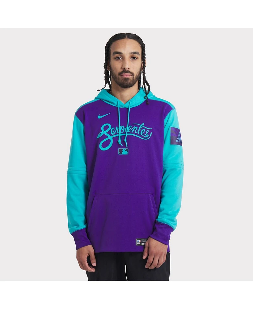Nike Men's Purple Arizona Diamondbacks 2025 City Connect Authentic Collection Therma Pullover Hoodie