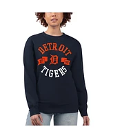 G-iii 4Her by Carl Banks Women's Navy Detroit Tigers Team Logo Fleece Pullover Sweatshirt