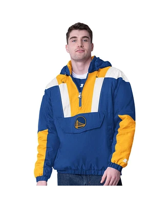 Starter Men's Royal Golden State Warriors Charger Half-Zip Pullover Jacket