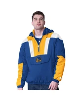 Starter Men's Royal Golden State Warriors Charger Half-Zip Pullover Jacket