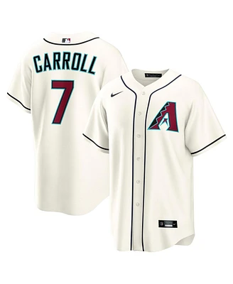 Nike Men's Corbin Carroll Cream Arizona Diamondbacks Home Replica 2.0 Player Jersey