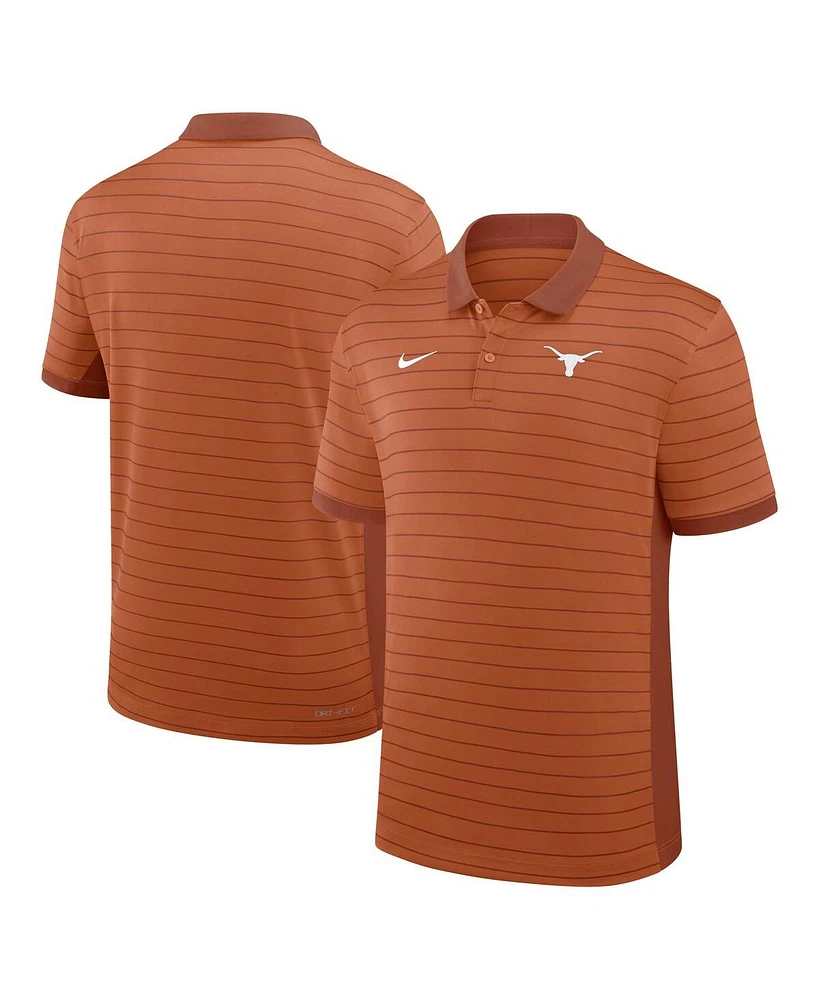 Nike Men's Texas Orange Longhorns 2025 Early Season Coaches Sideline Victory Stripe Performance Polo Shirt
