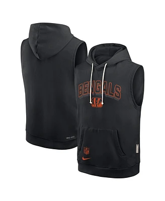 Nike Men's Black Cincinnati Bengals Sideline Performance Sleeveless Pullover Hoodie
