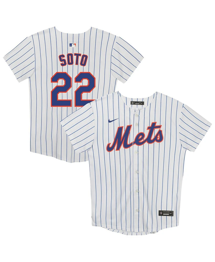 Nike Little Boys and Girls Juan Soto White New York Mets Home Game Jersey