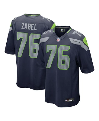 Nike Men's Grey Zabel College Navy Seattle Seahawks 2025 Nfl Draft First Round Pick Game Jersey