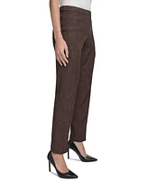 Calvin Klein Petite Mid Rise Straight-Leg Ankle Pants