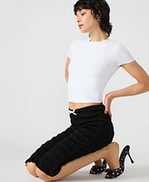 Steve Madden Women's Pull-On Smocked Capri Pants