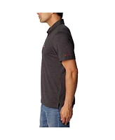 Columbia Men's Heather Black Georgia Bulldogs Tech Trail Omni-Wick Polo Shirt