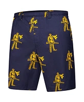 Columbia Men's Navy West Virginia Mountaineers Backcast Iii Printed Shorts