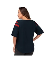 G-iii 4Her by Carl Banks Women's Navy Houston Texans Plus Linebacker T-Shirt