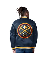 Starter Men's Yellow/Navy Denver Nuggets Reversible Satin Full-Snap Varsity Jacket