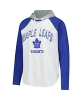 G-iii 4Her by Carl Banks Women's White Toronto Maple Leaf's Vip Raglan Long Sleeve Hoodie T-Shirt