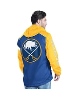 G-iii Sports by Carl Banks Men's Royal/Gold Buffalo Sabres Lateral Half-Zip Hoodie