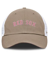 Nike Men's and Women's Khaki/White Boston Red Sox Club Trucker Adjustable Hat