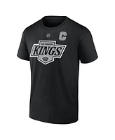 Fanatics Men's Anze Kopitar Black Los Angeles Kings Authentic Stack Name Number T-Shirt
