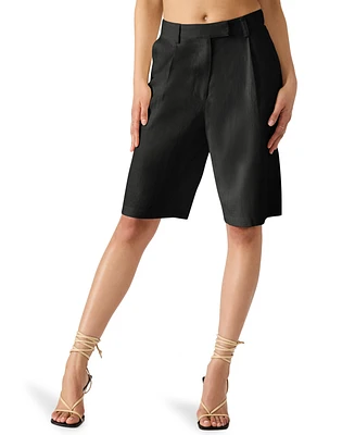 Steve Madden Women's Pleated Bermuda Shorts