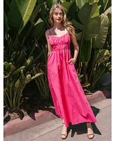 French Connection Women's Cotton Poplin Shirred Maxi Dress