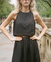 French Connection Women's Birdie Linen-Blend Midi Skirt