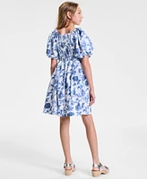 abercrombie kids Girls Emerson Puff Sleeve Mini Dress