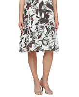 Sl Fashions Women's Printed Sleeveless Dress