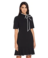 Adrianna Papell Women's Tie-Neck Dress