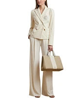 Lauren Ralph Lauren Two-Tone Leather Large Hanna Satchel