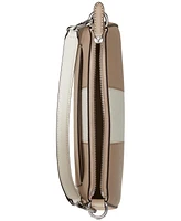 Lauren Ralph Lauren Two-Tone Leather Small Danni Shoulder Bag