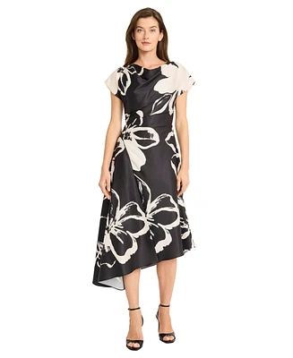 Maggy London Women's Short-Sleeve Fit & Flare Dress