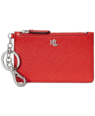 Lauren Ralph Textured Leather Zip Card Case