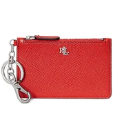 Lauren Ralph Textured Leather Zip Card Case