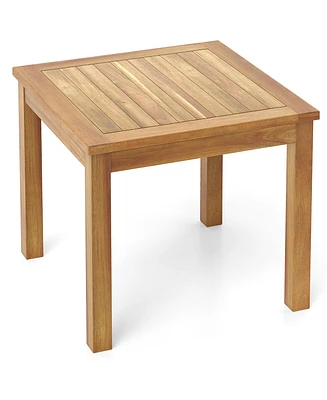 Outdoor Square Side Table End Table for Patio – Ideal for Snacks, Drinks, and Coffee