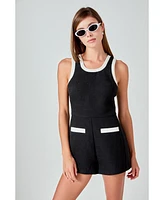 endless rose Women's Contrast Romper