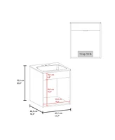 Shoshoni Bathroom Vanity with two Doors, White