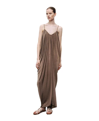Nocturne Women's Draped Detailed Flowy Maxi Dress