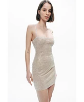 Nocturne Women's Beaded Embroidered Mini Dress