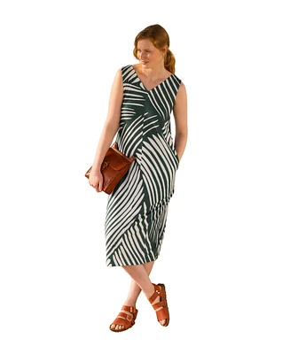 Celtic & Co. Women's Slub Jersey S/L Midi Dress