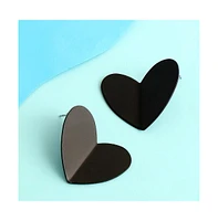 Sohi Women's Gold Heart Stud Earrings