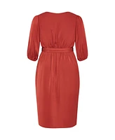 City Chic Plus Opulent Elbow Sleeve Dress