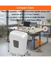 Bonsaii Quiet Cross-Cut Shredder, Ideal for Home Offices, Low-Noise Shredder, 6 Sheets at Once, Perfect for documents, Mail & Staples, 3.4-Gallon Wast