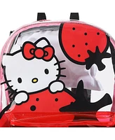 Hello Kitty Strawberries 16” Hooded Backpack