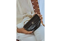 Small Crossbody Leather Classic Handbag Victoria Hyde Half-moon
