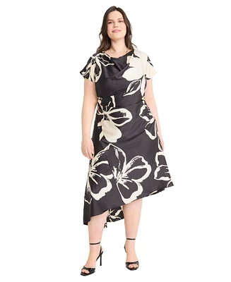 Maggy London Plus Short-Sleeve A-Line Dress