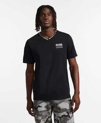 Ecko Unltd Men's Chest Label V-Neck Short Sleeve T-Shirt