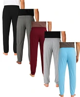 Galaxy By Harvic Men's 5-Pack Modern Fit Classic Lounge Pants