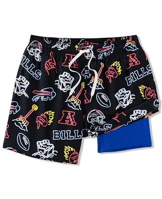 Chubbies Men's 5.5" Black Buffalo Bills The Neon Lined Classic Swim Trunks