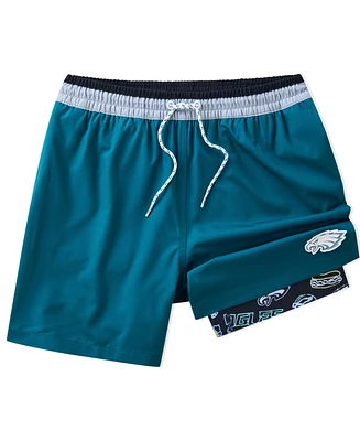 Chubbies Men's 5.5" Teal Philadelphia Eagles Lined Classic Swim Trunks