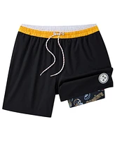 Chubbies Men's 5.5" Black Pittsburgh Steelers Lined Classic Swim Trunks