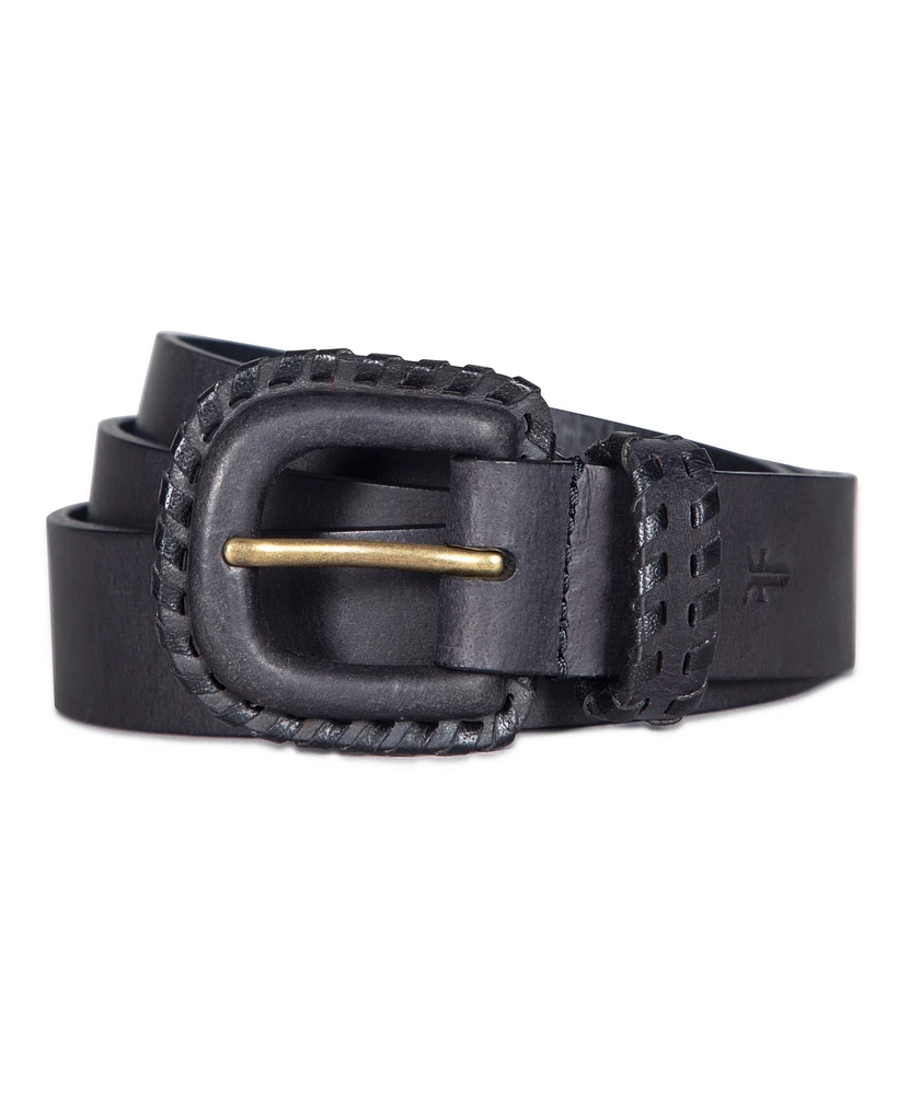 Frye Women's Covered Buckle Leather Lacing Belt
